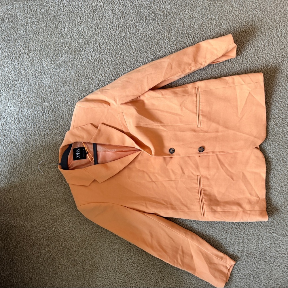 Orange Zara blazer